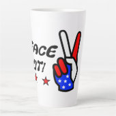 Vrede uit Amerika! Latte Mok (Voorkant)