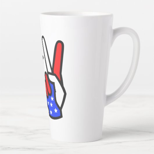 Vrede uit Amerika! Latte Mok (Rechts)