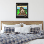 Vrede uit | Bigfoot Sasquatch Pop Art Canvas Afdruk (Insitu (Slaapkamer))