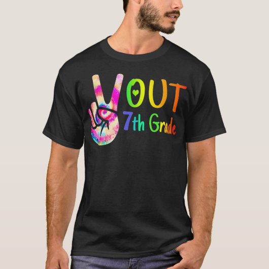 Vrede uit de 7e klasse van de kleurstof Afstuderen T-shirt (Voorkant)