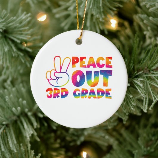 Vrede uit derdegraads stropdas verf laatste dag 3e keramisch ornament (Boom)