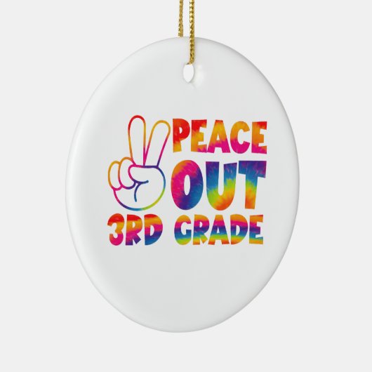 Vrede uit derdegraads stropdas verf laatste dag 3e keramisch ornament (Rechts)