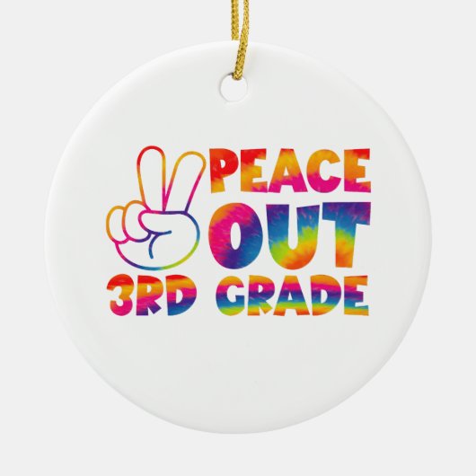 Vrede uit derdegraads stropdas verf laatste dag 3e keramisch ornament (Voorkant)