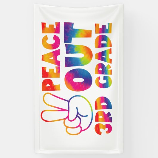 Vrede uit derdegraads stropdas verf laatste dag 3e spandoek (Verticaal)