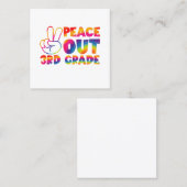 Vrede uit derdegraads stropdas verf laatste dag 3e vierkante visitekaartje (Voorkant / Achterkant)