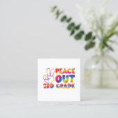 Vrede uit derdegraads stropdas verf laatste dag 3e vierkante visitekaartje (Staand voorkant)