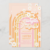 Vrede Uit Eén cijfer Boho Regenboog 10e Verjaardag Kaart (Voorkant / Achterkant)