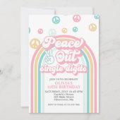 Vrede Uit Eéncijferige Retro 10e Verjaardag Kaart (Voorkant)