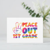 Vrede uit eerste klas das verf laatste dag 1e klas bedankkaart (Staand voorkant)