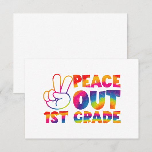 Vrede uit eerste klas das verf laatste dag 1e klas bedankkaart (Voorkant / Achterkant)