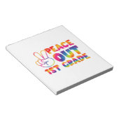 Vrede uit eerste klas das verf laatste dag 1e klas notitieblok (Schuin)