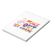 Vrede uit eerste klas das verf laatste dag 1e klas notitieblok (Linkerzijde)