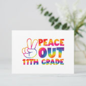Vrede Uit Elfde Grade Tie Dye 11e Grade Bedankkaart (Staand voorkant)