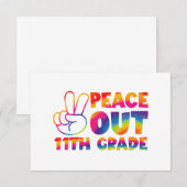 Vrede Uit Elfde Grade Tie Dye 11e Grade Bedankkaart (Voorkant / Achterkant)