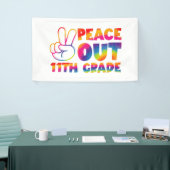 Vrede Uit Elfde Grade Tie Dye 11e Grade Spandoek (Beurs)
