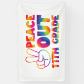 Vrede Uit Elfde Grade Tie Dye 11e Grade Spandoek (Verticaal)