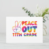 Vrede Uit Elfde Klas Tie Dye  11e Klas Kaart (Staand voorkant)