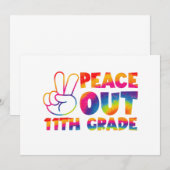 Vrede Uit Elfde Klas Tie Dye  11e Klas Kaart (Voorkant / Achterkant)