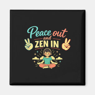 Vrede Uit En Zen In Ontspannen Sfeer Mentale Gezon Magneet