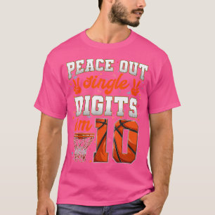 Vrede uit enkele cijfers 10e verjaardag 10 jaar ou t-shirt