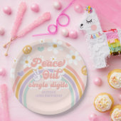 Vrede uit enkele cijfers 10e verjaardag papieren bordje (Feest)