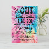 Vrede uit enkele cijfers 10e verjaardagsfeest kaart (Staand voorkant)