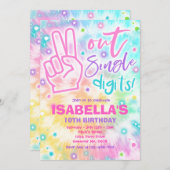 Vrede uit enkele cijfers Hippy Tie Dye Birthday Kaart (Voorkant / Achterkant)