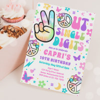 Vrede uit enkele cijfers Hippy Tie Dye Birthday