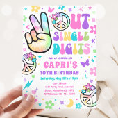 Vrede uit enkele cijfers Hippy Tie Dye Birthday Kaart