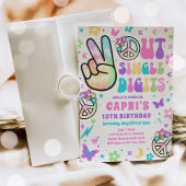 Vrede uit enkele cijfers Hippy Tie Dye Birthday Kaart