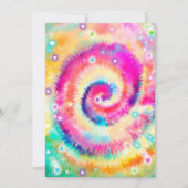Vrede uit enkele cijfers Hippy Tie Dye Birthday Kaart (Achterkant)