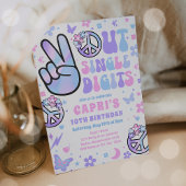 Vrede uit enkele cijfers holografische verjaardags kaart