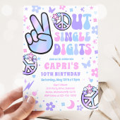 Vrede uit enkele cijfers holografische verjaardags kaart