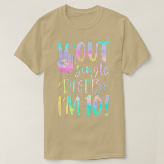 Vrede uit enkele cijfers Im 10 jaar oud 10th T-shirt (Design voorkant)