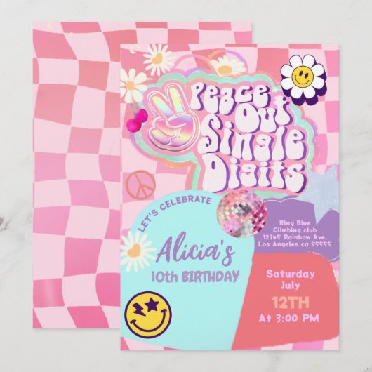 Vrede uit enkele cijfers kaart (Voorkant / Achterkant)