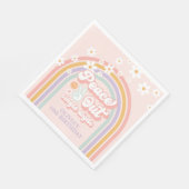 Vrede uit enkele cijfers pastel regenboog servet (Hoek)