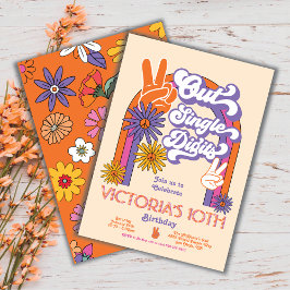 Vrede uit enkele cijfers Rainbow Birthday Party Kaart