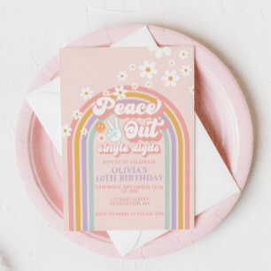 Vrede uit enkele cijfers regenboog 10e verjaardag kaart