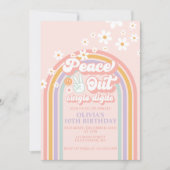 Vrede uit enkele cijfers regenboog 10e verjaardag kaart (Voorkant)