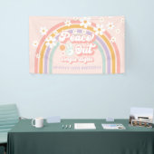 Vrede uit enkele cijfers regenboog 10e verjaardag spandoek (Beurs)