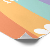 Vrede uit enkele cijfers Retro Rainbow Welkom Poster (Hoek)