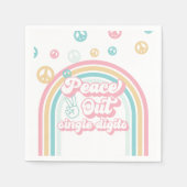 Vrede uit enkele cijfers retro zomer regenboog servet (Voorkant)