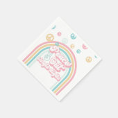 Vrede uit enkele cijfers retro zomer regenboog servet (Hoek)