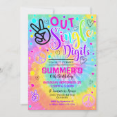 Vrede Uit Enkele Cijfers Uitnodiging Tie Dye 10e (Voorkant)