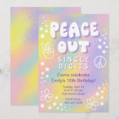 Vrede uit enkele cijfers verjaardag uitnodiging (Voorkant / Achterkant)