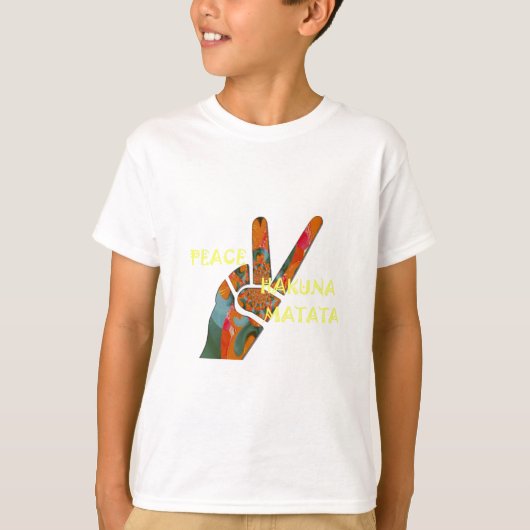 Vrede Uit: Hakuna Matata Vibes Bord T-shirt (Voorkant)