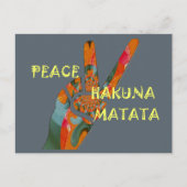 Vrede uit: Hakuna Matata Vibes Sign Briefkaart (Voorkant)