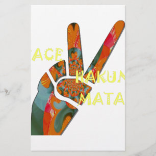 Vrede uit: Hakuna Matata Vibes Sign Briefpapier