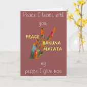 Vrede uit: Hakuna Matata Vibes Sign Kaart (Gele Bloem)