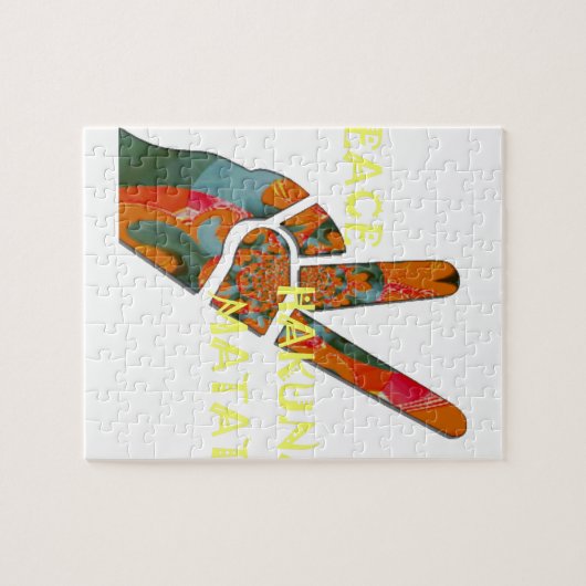 Vrede uit: Hakuna Matata Vibes Sign Legpuzzel (Horizontaal)